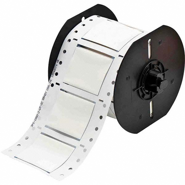 Brady Label Maker Label White, Polyolefin, 250 per Roll MSC