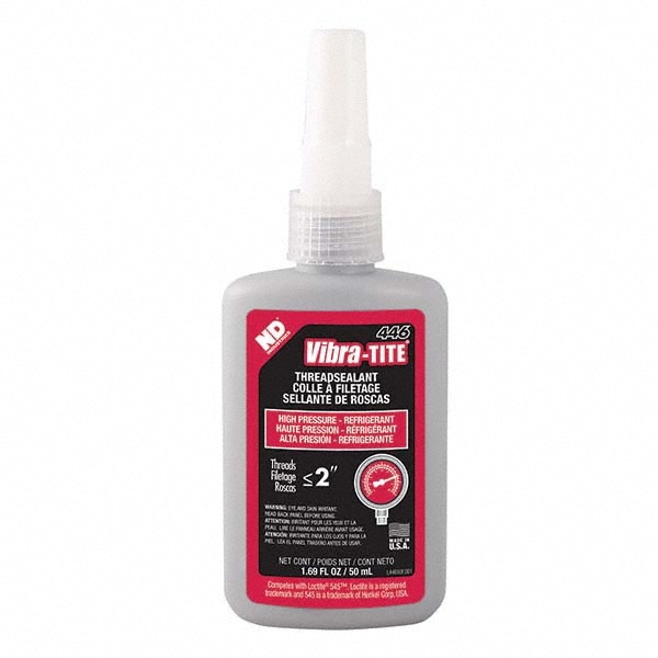 Vibra-Tite. 44650 Threadlocker: Red, Liquid, 50 mL, Bottle Image