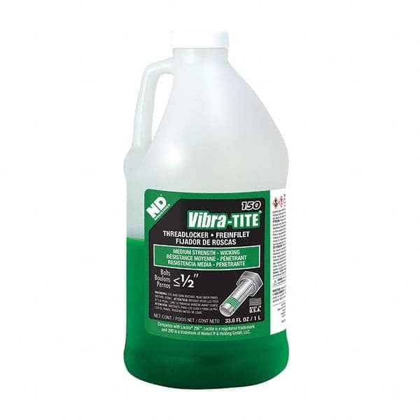 Vibra-Tite. 15000 Threadlocker: Green, Liquid, 1 L, Bottle 