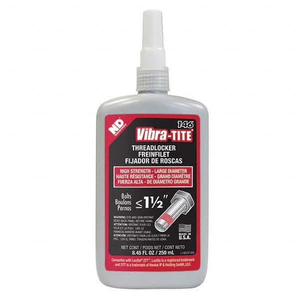 Vibra-Tite. 14625 Threadlocker: Red, Liquid, 250 mL, Bottle 