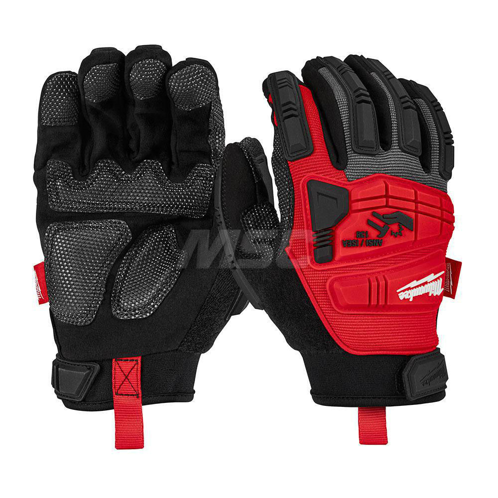 Work Gloves: Milwaukee 48-22-875, Size Medium, Tricot Lined, Polyester, General Purpose - Black, 10-13/32" OAL, Pair