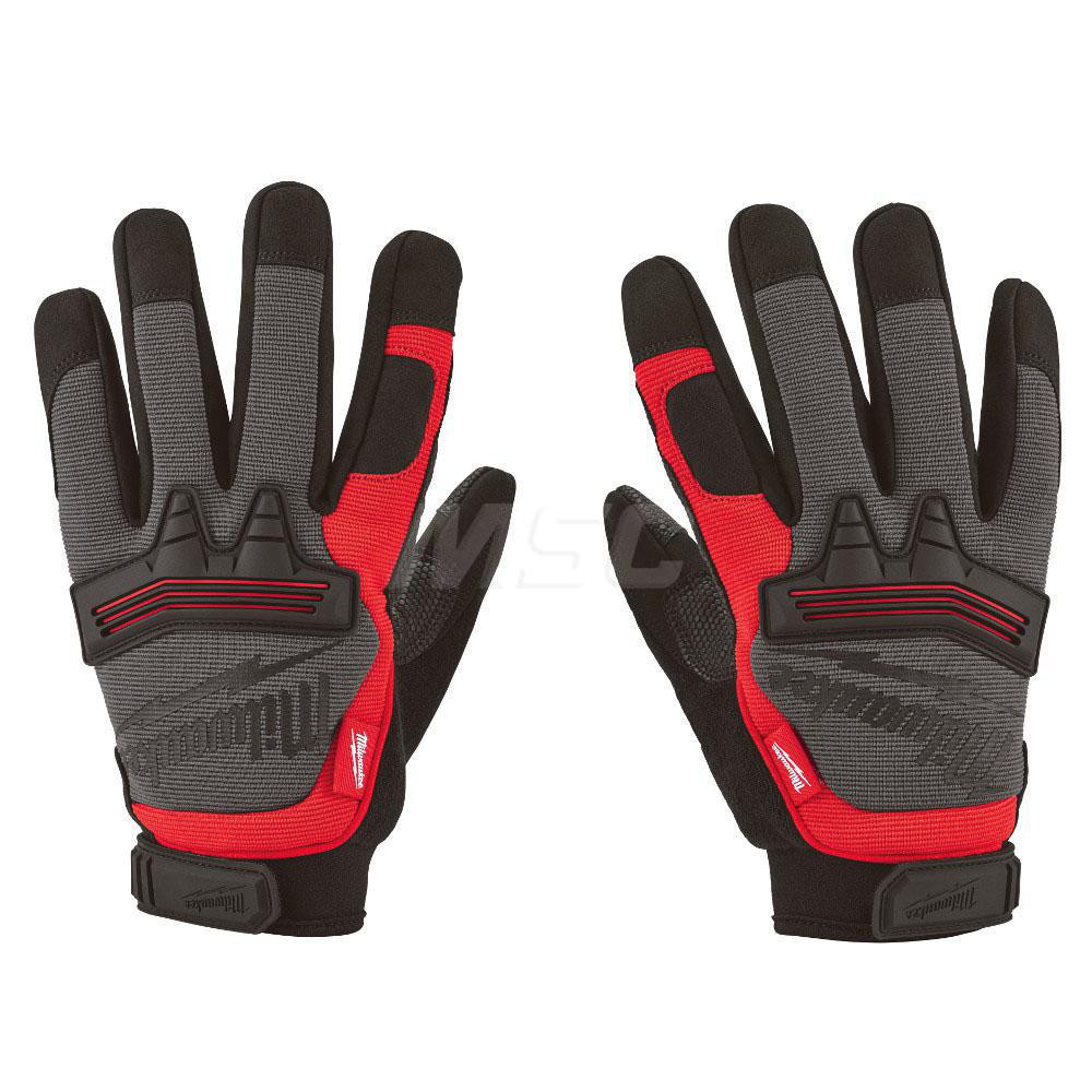 Work Gloves: Milwaukee 48-22-873, Size X-Large, Tricot Lined, Polyester, General Purpose - Black, Pair