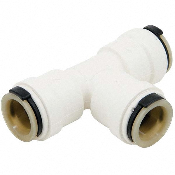 Push-to-Connect Tube Fitting: Union Tee, 1/2 x 1/2 x 1/2" OD