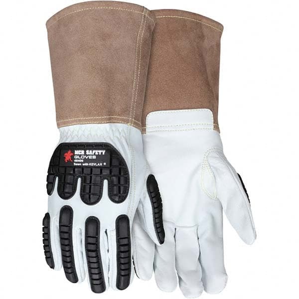 MCR SAFETY 48406L Welding Gloves: Size Large, Leather, General Welding Application 