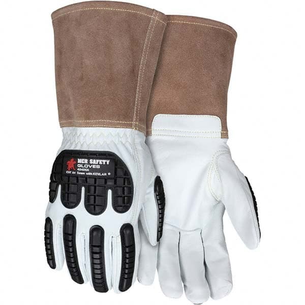 MCR SAFETY 48406KXL Welding Gloves: Size X-Large, Leather, General Welding Application 
