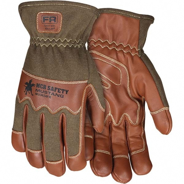 MCR SAFETY MU3624FRL Gloves: Size L, Goatskin Image