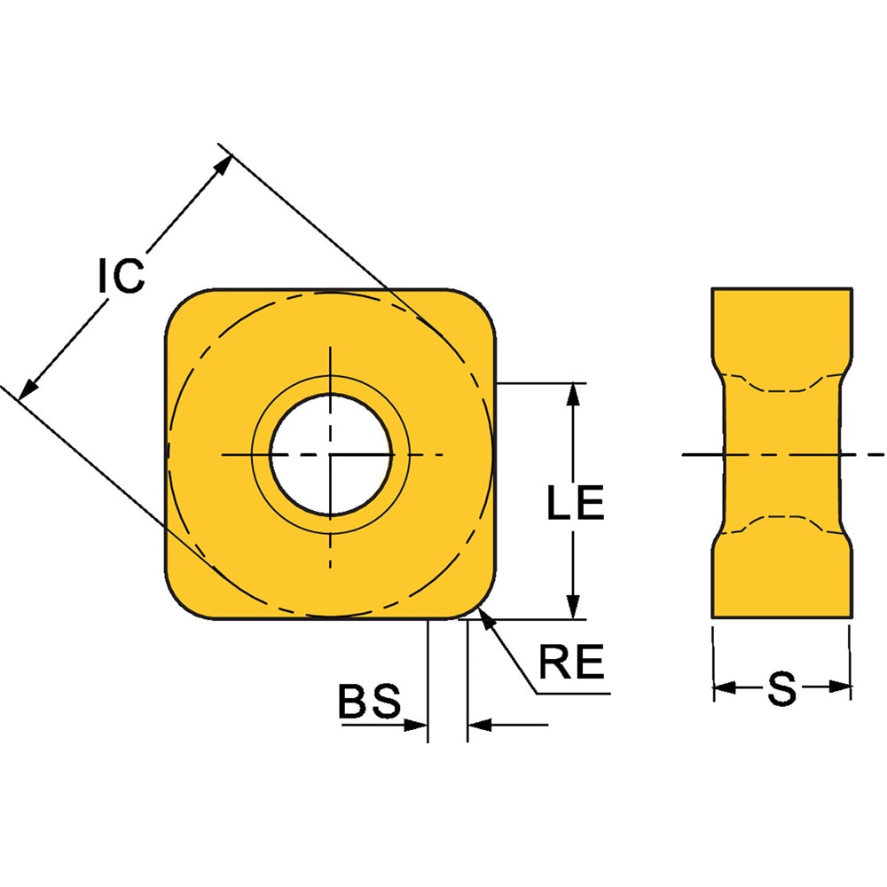 Sandvik Coromant - Milling Insert: MF80-130508M-M50 3330 3330, Solid ...