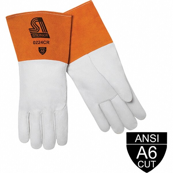 Welding Gloves: Size Small, Goatskin Leather, TIG Welding Application