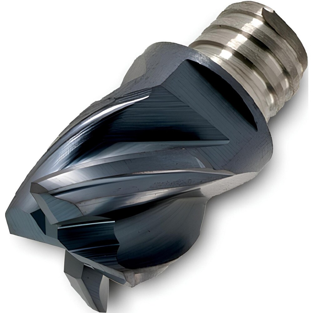 Roughing End Mill Heads; Mill Diameter (mm): 12.00 ; Mill Diameter (Decimal Inch): 0.4724 ; Number of Flutes: 4 ; Pitch: Variable ; Connection Type: Threaded & Tapered ; Length of Cut (mm): 9.0000