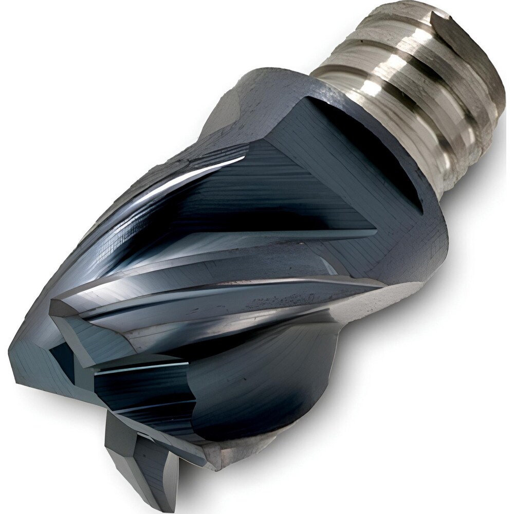 Roughing End Mill Heads; Mill Diameter (mm): 10.00 ; Mill Diameter (Decimal Inch): 0.3937 ; Number of Flutes: 4 ; Pitch: Variable ; Connection Type: Threaded & Tapered ; Length of Cut (mm): 7.0000