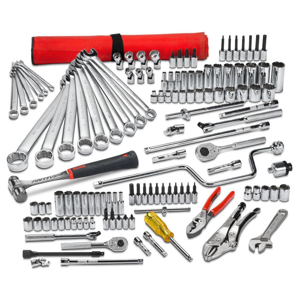 Combination Hand Tool Sets; Set Type: Starter Set ; Container Type: Chest ; Measurement Type: Inch ; Container Material: Aluminum ; Drive Size: 1/4; 3/8 ; Insulated: No