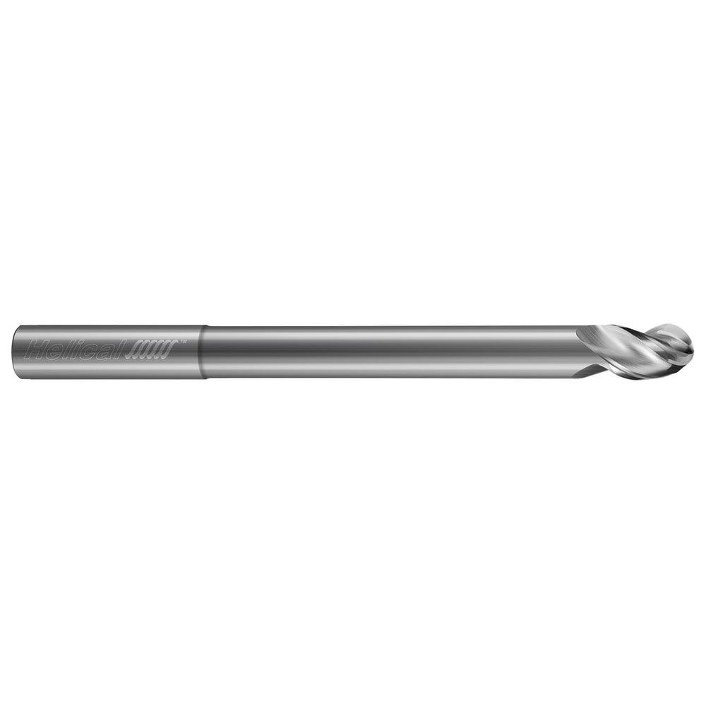 Helical Solutions - Ball End Mill: 1/2" Dia, 5/8" LOC, 3 Flute, Solid ...