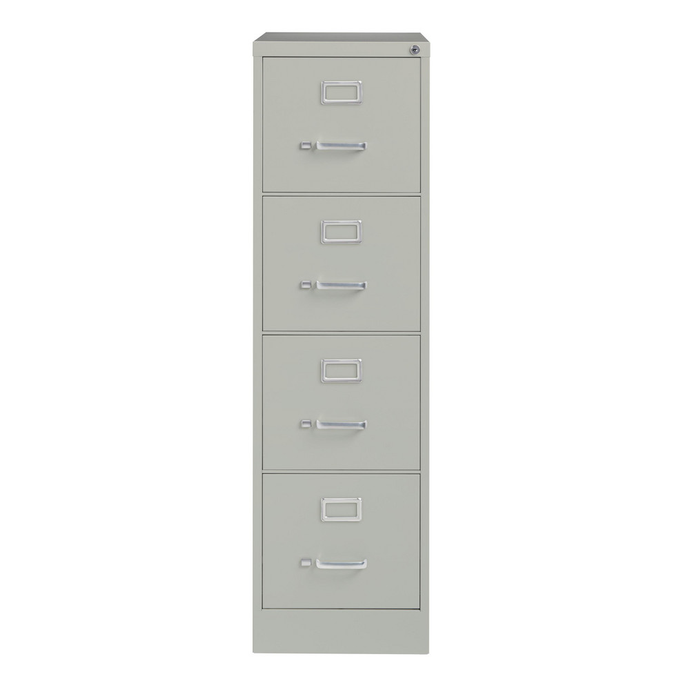 Hirsh Vertical File 4 Drawer, Steel, Light Gray MSC Direct
