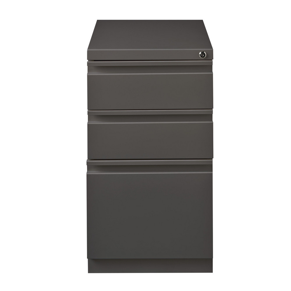 Hirsh Mobile Pedestal 3 Drawers, Steel, Medium Tone MSC Industrial