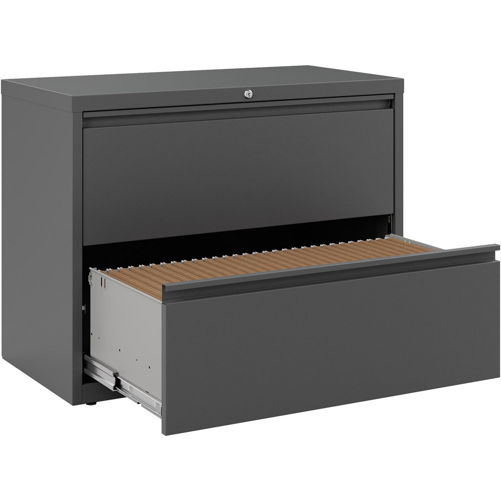 Hirsh - Lateral File Cabinet: 2 Drawer, Steel, Charcoal | MSC Direct