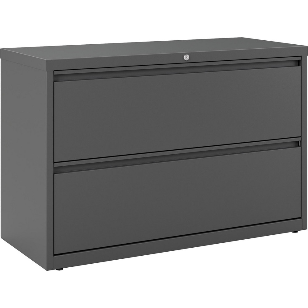 Hirsh Horizontal File 2 Drawer, Steel, Charcoal MSC Direct