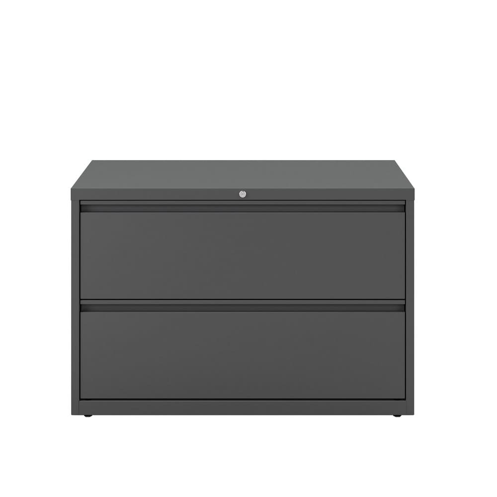 Hirsh - Horizontal File Cabinet: 2 Drawer, Steel, Charcoal | MSC Direct