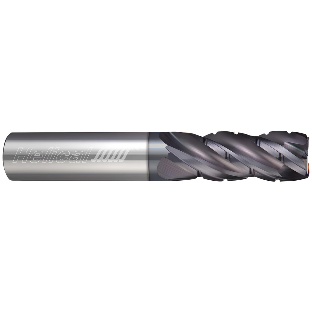 Corner Radius End Mill: 1" Dia, 3" LOC, 0.2500" Radius, 4 Flute, Solid Carbide