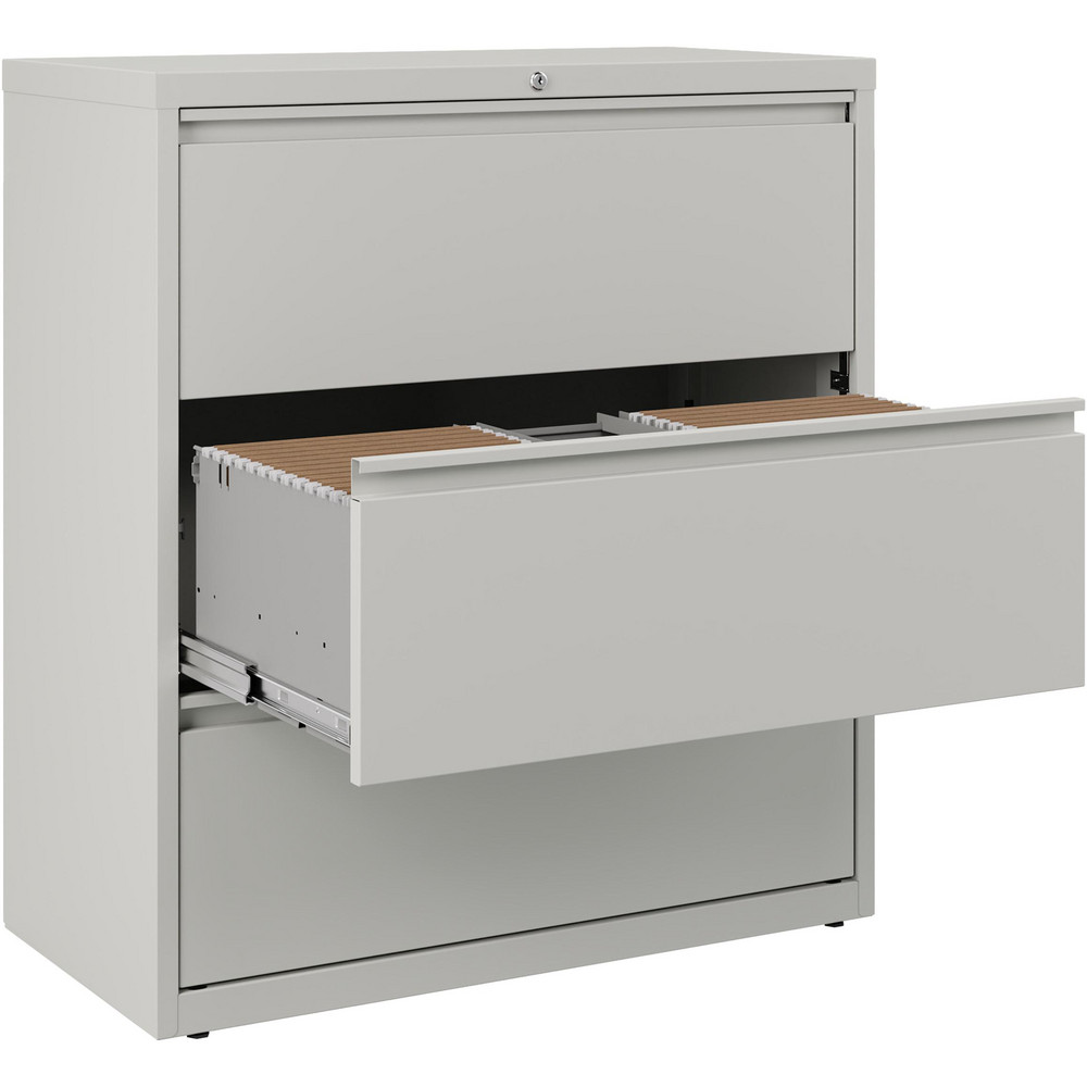 Hirsh - Lateral File Cabinet: 3 Drawer, Steel, Light Gray | MSC Direct