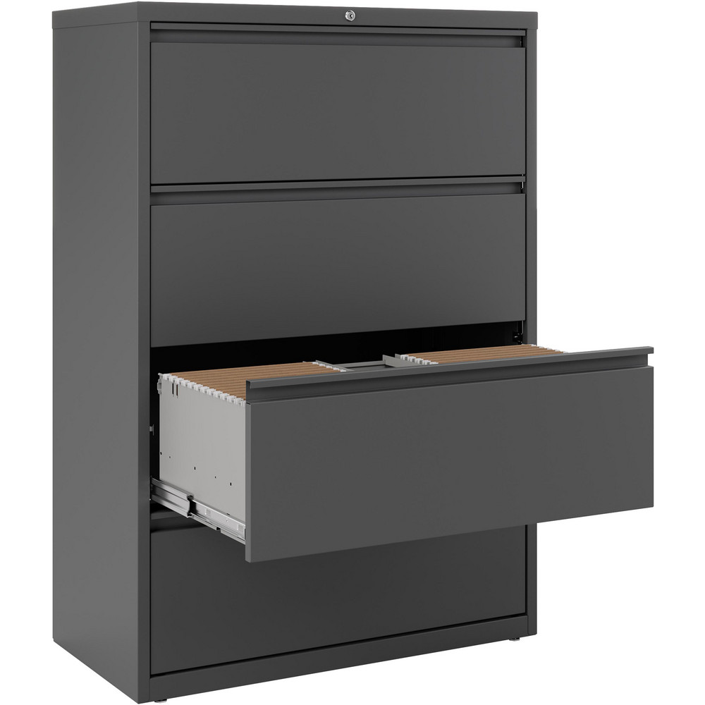 Hirsh - Lateral File Cabinet: 4 Drawer, Steel, Charcoal | MSC Direct
