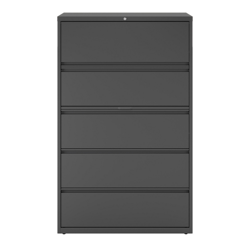 Hirsh Horizontal File 5 Drawer, Steel, Charcoal MSC Direct
