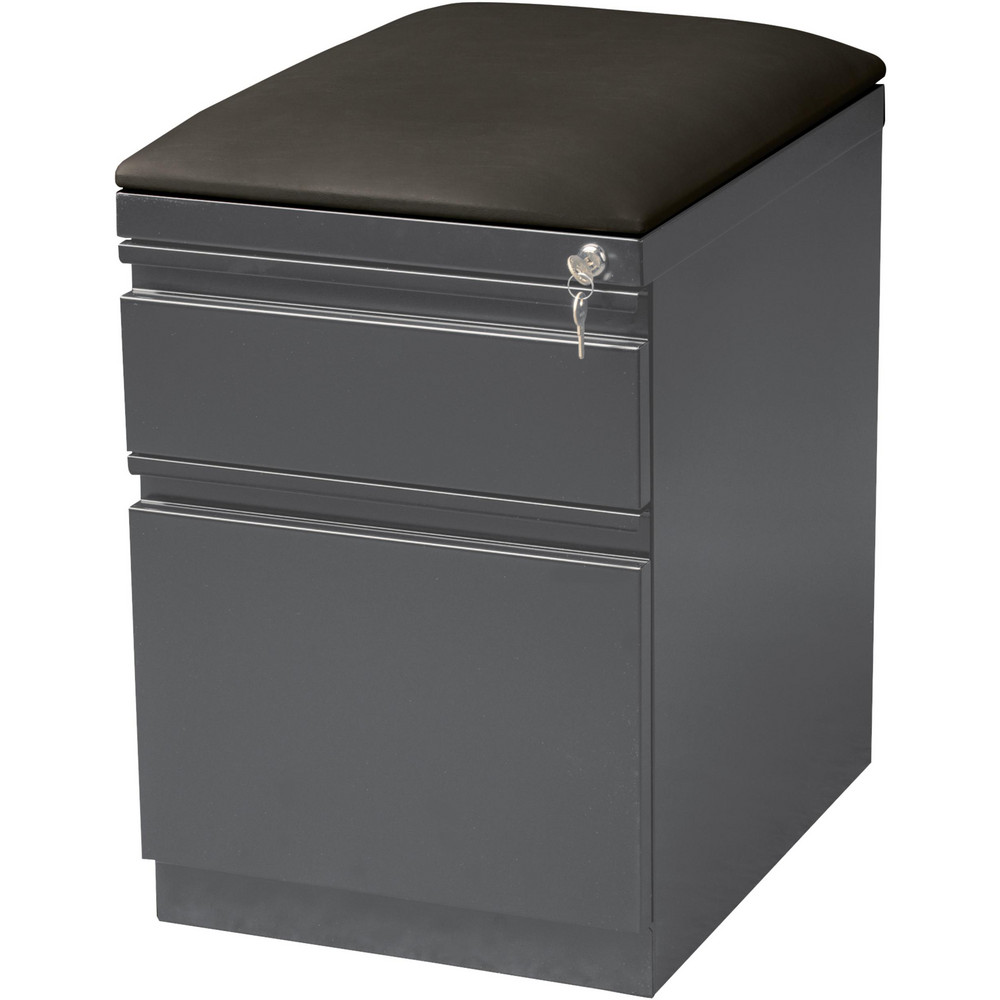 Hirsh - Mobile Pedestals File Cabinet: 2 Drawer, Steel, Charcoal ...