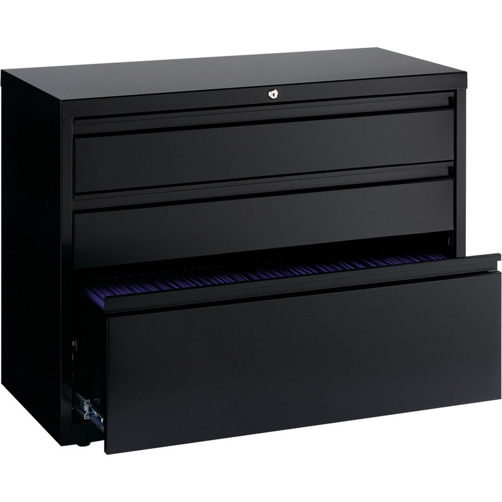 Hirsh Horizontal 3 Drawers, Steel, Black MSC Industrial Supply Co.