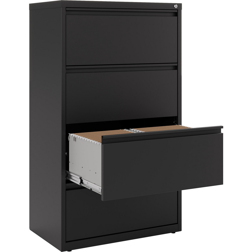 Hirsh Horizontal 4 Drawers, Steel, Black MSC Direct
