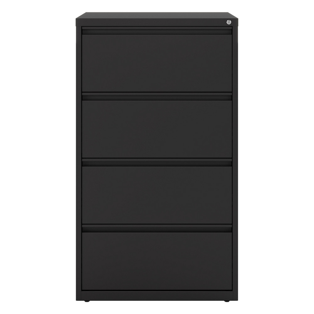 Hirsh Horizontal 4 Drawers, Steel, Black MSC Direct