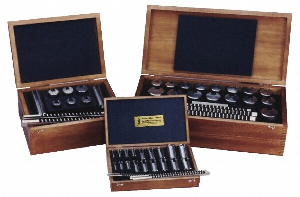 53 Piece, 1/8 to 3/4" Keyway Width, Style B, C, D & E Keyway Broach Set