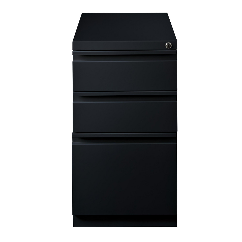 Hirsh Mobile Pedestals File 3 Drawer, Steel, Black MSC Direct