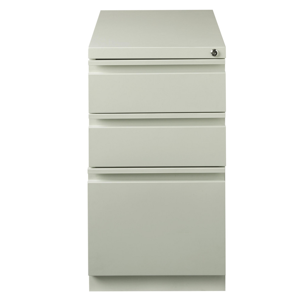 Hirsh Mobile Pedestals File 3 Drawer, Steel, Light Gray
