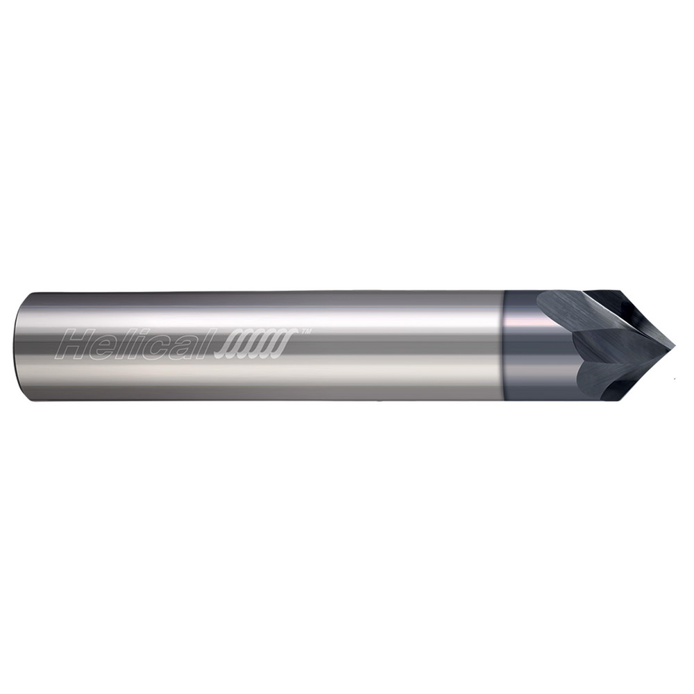 Helical Solutions Chamfer Mill 3/8" Dia, 2 Flutes, Solid Carbide