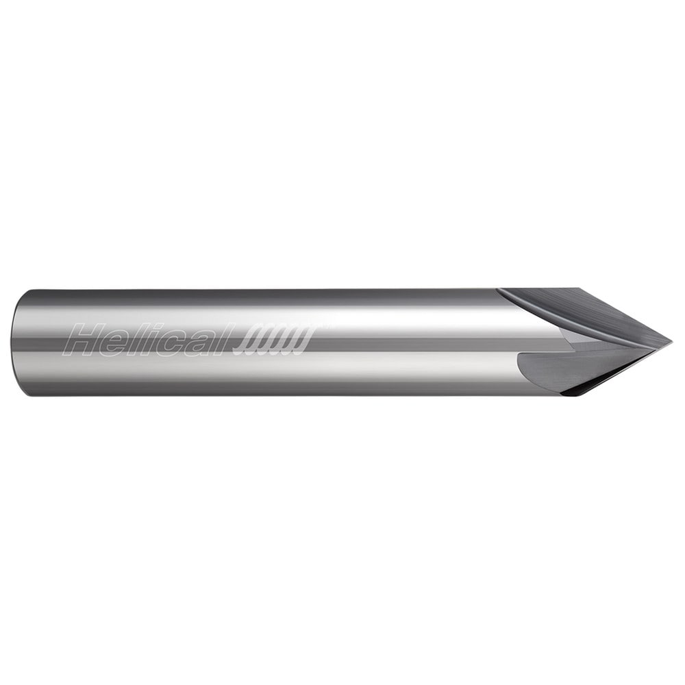 Helical Solutions Chamfer Mill 1/4" Dia, 4 Flutes, Solid Carbide