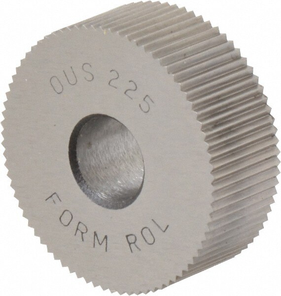 Made in USA OUS-225 Standard Knurl Wheel: 1" Dia, 90 ° Tooth Angle, 25 TPI, Straight, High Speed Steel Image