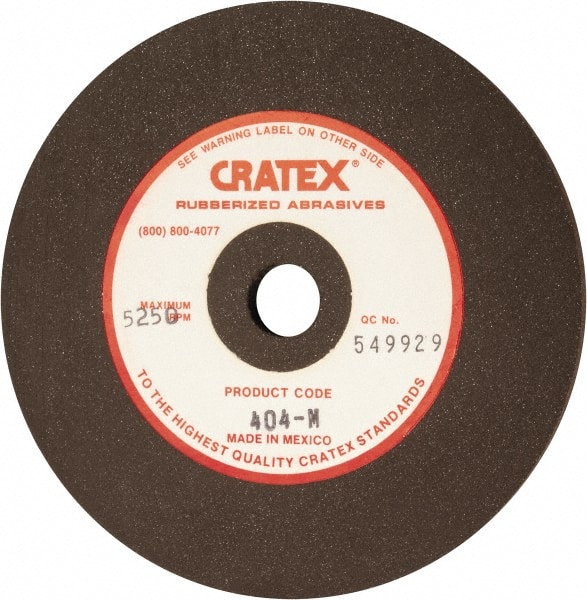 Cratex 404 M Surface Grinding Wheel: 4" Dia, 1/4" Thick, 1/2" Hole 