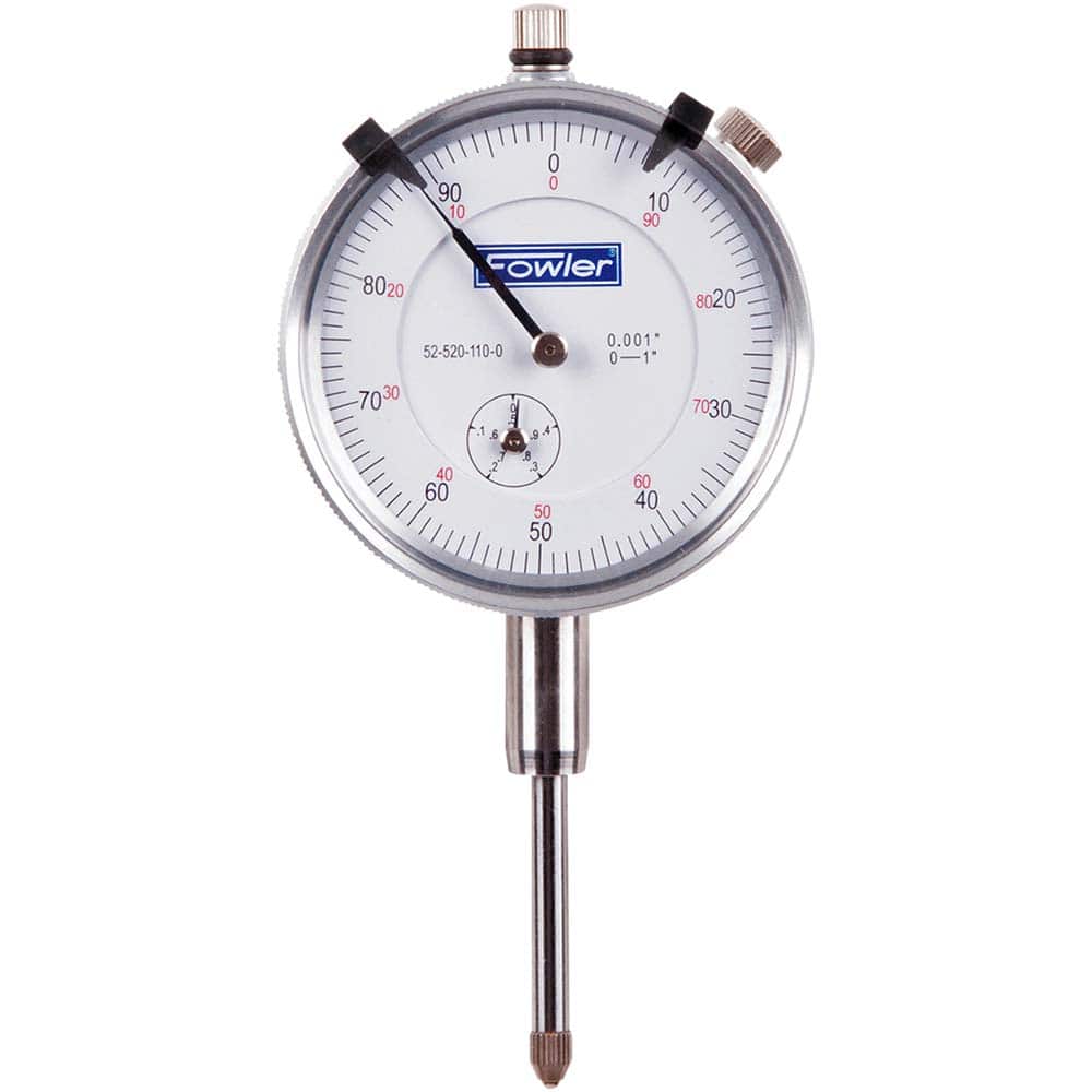Full Three Year Warranty.001 Graduation Fowler 52-520-120-0 2 Premium Dial Indicator with NIST Certificate of Calibration White Face 0-100 Reading