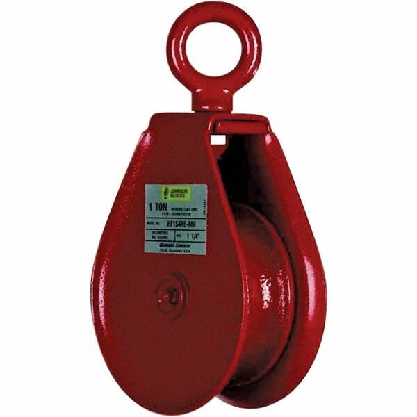 Blocks & Pulleys; Type: Block & Tackle Hoist ; Rope Type: Wire ; Sheave Style: Single ; Rope Diameter (Inch): 1, 1-1/4 ; Sheave Outside Diameter (Inch): 4 ; Load Capacity (Lb.): 2,000