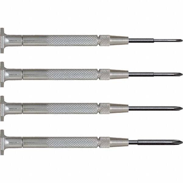 Precision & Specialty Screwdrivers; Type: JIS ; Overall Length Range: 3" - 6.9" ; Blade Length (Inch): 3/4 ; Overall Length (Inch): 4