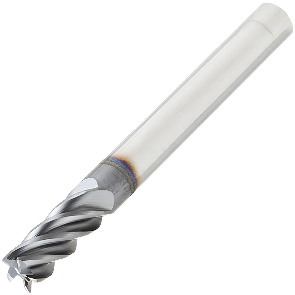Corner Radius End Mill: 5/8" Dia, 0.0310" Radius, 5 Flute, Solid Carbide - 4" OAL, 5/8" Shank Dia, 36 & 38 deg Helix, TiAlN Finish, Single End, Series 47D-RQ