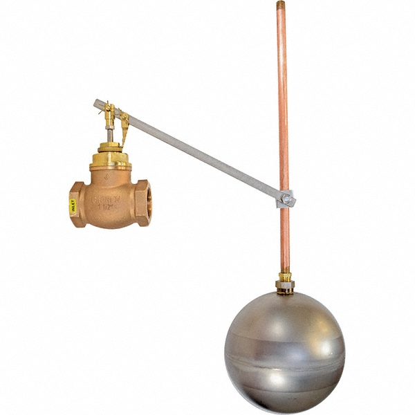 Control Devices 1" Pipe, Brass & Bronze, Globe PatternSingle Seat, Mechanical Float Valve