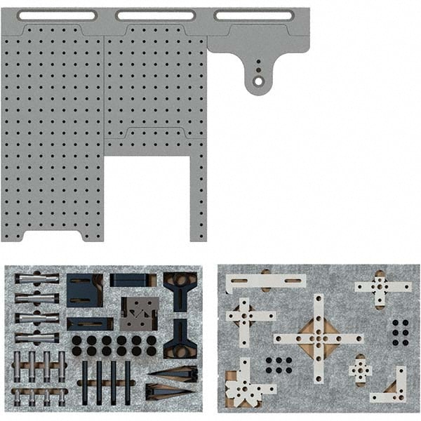 Phillips Precision 70 Piece 180 x 540mm Magnetically Interlocking CMM  Fixture Kit 99493074 MSC Industrial Supply