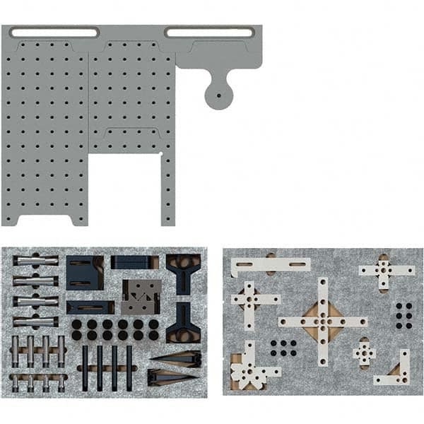 Phillips Precision 70 Piece x 12″ Magnetically Interlocking CMM Fixture  Kit 99493090 MSC Industrial Supply