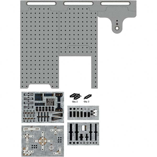 Phillips Precision 139 Piece 180 x 540mm Magnetically Interlocking CMM  Fixture Kit 99493645 MSC Industrial Supply