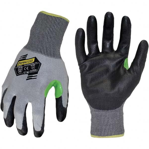 Cut-Resistant Gloves: Size Large, ANSI Cut A2, ANSI Puncture 4, Polyurethane, Series KKC2PU