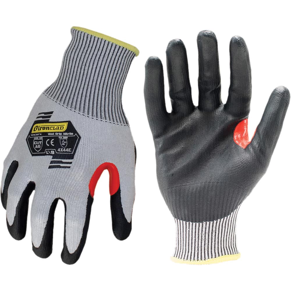 Cut-Resistant Gloves: Size Large, ANSI Cut A6, ANSI Puncture 5, Foam Nitrile, Series KKC6FN