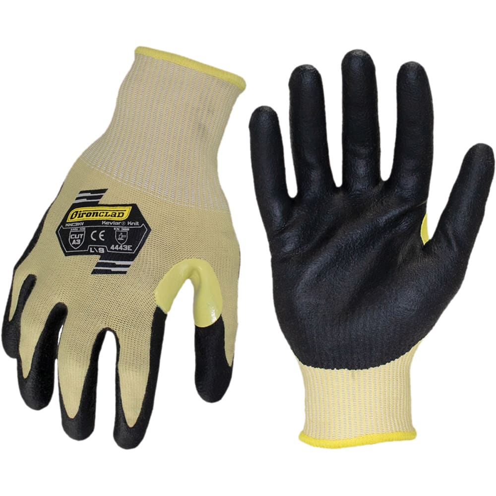 Cut-Resistant Gloves: Size Large, ANSI Cut A3, ANSI Puncture 4, Foam Nitrile, Series KKC3KV