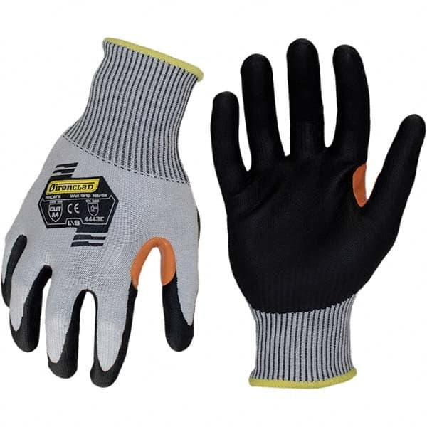 Cut-Resistant Gloves: Size Large, ANSI Cut A4, ANSI Puncture 5, Foam Nitrile, Series KKC4FN