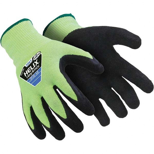HexArmor. 2061-L (9) Cut & Puncture-Resistant Gloves: Size L, ANSI Cut A9, ANSI Puncture 5, Rubber Latex, HPPE 