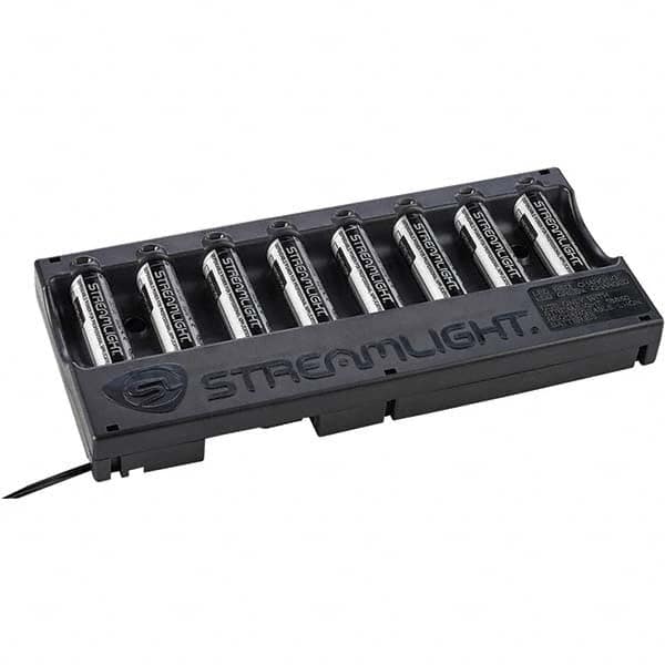 Streamlight 20224 Battery Chargers; Battery Size Compatibility: 18650; Battery Chemistry Compatibility: Lithium-Ion; Charging Time (Hours): 5.25; Charging Time (Minutes): 315; Maximum Number of Batteries: 8; Voltage: 3.70; Includes: (8) Batteries;AC Charge Cord;Charger; Ma 